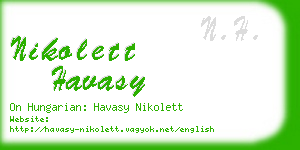 nikolett havasy business card